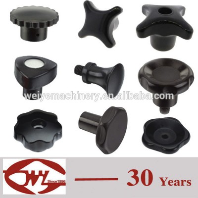 Hot Sale Plastic Four Lobed Knob Threaded Through Hole