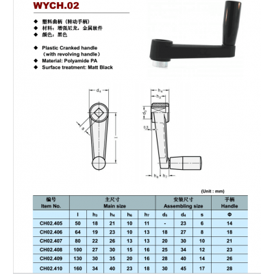 WYCH02-Hand Crank Handle Clamp